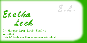 etelka lech business card